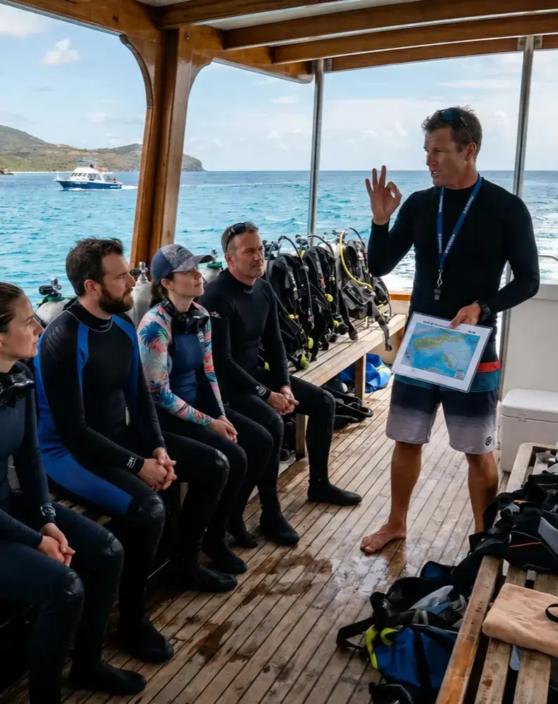 Introductory scuba-diving session in sheltered coastal water